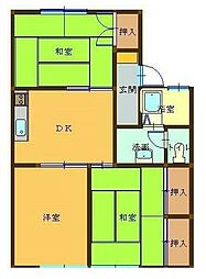 セジュールUEHARAB 3DKの間取図画像