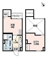 南海高野線 堺東駅 徒歩15分の賃貸アパート 1階1Kの間取り