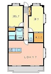 リバーサイド衣浦 2LDKの間取図画像