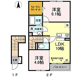 Strahl　Ａ 2階2LDKの間取り