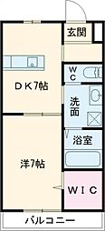 マンション 1DKの間取図画像