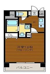 アブニール小田原 3階1Kの間取り