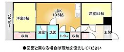 アーバンコート西原 2LDKの間取図画像