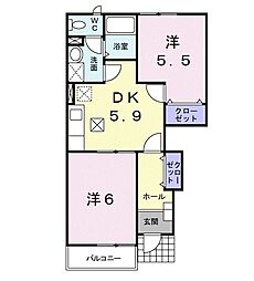 間取図画像 2DK