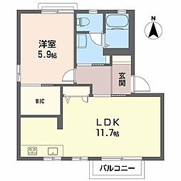 すみれハイツ 1LDKの間取図画像