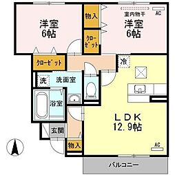 間取図画像 2LDK