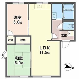 ガーデンハイツB 2LDKの間取図画像