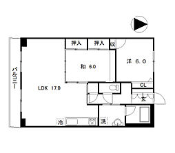 Ｐｒｉｎｃｉｐｉｏ（プリンシピオ） 3階2LDKの間取り