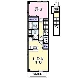 アロッジオセレノ 1LDKの間取図画像