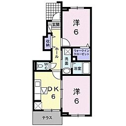 フランメゾン 2DKの間取図画像