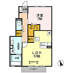 ハバエントピア 1LDKの間取図画像