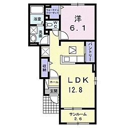 スターリープレインA 1LDKの間取図画像