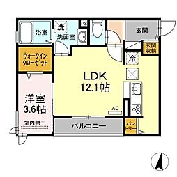 ツインテラス10 1LDKの間取図画像