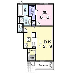 シャルム 1LDKの間取図画像
