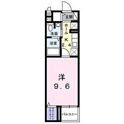 フレイムタウア 1Kの間取図画像