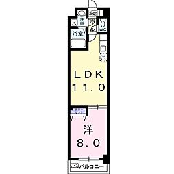 ヴィラージュ経堂 1LDKの間取図画像