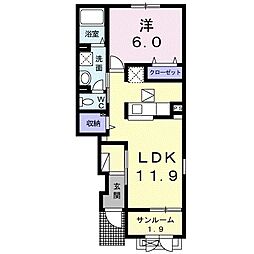 間取図画像 1LDK