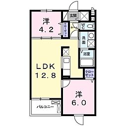 カーサCY 2LDKの間取図画像