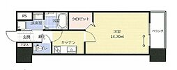 アークデュオ福島万世町 1Kの間取図画像