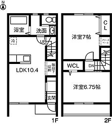 fiore 2LDKの間取図画像
