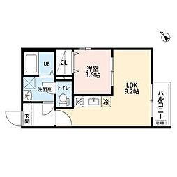 幸鶴邸 1LDKの間取図画像