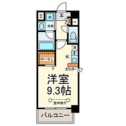 Z・R東別院 3階ワンルームの間取り