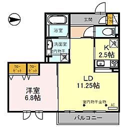 MONOLITH 1LDKの間取図画像