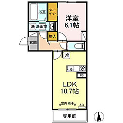 パストラル松橋 1LDKの間取図画像