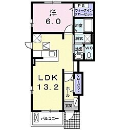 ヒルトップイイダ3 1LDKの間取図画像