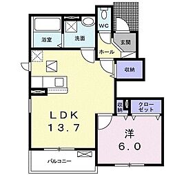 間取図画像 1LDK