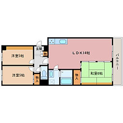 ノーメル香南 4階3LDKの間取り