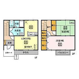 アドラブール　ＡＢＣ 1階2LDKの間取り