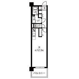 キャッスル常滑 2階ワンルームの間取り