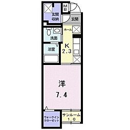 Graceful 1Kの間取図画像