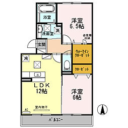 ドゥルミエール 2LDKの間取図画像