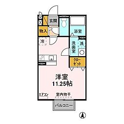 Ｎａｇｏｍｉ 1階ワンルームの間取り