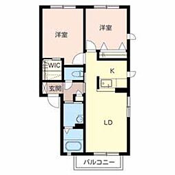 JR福知山線 福知山駅 徒歩16分の賃貸アパート 2階2LDKの間取り