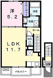 ハッピーハウス 1LDKの間取図画像
