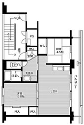 ビレッジハウス佐野米山 2LDKの間取図画像