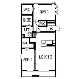 シャルムソレイユ・3 2LDKの間取図画像