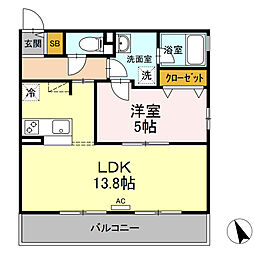 Ｊａｎｏｏｋ 1階1LDKの間取り