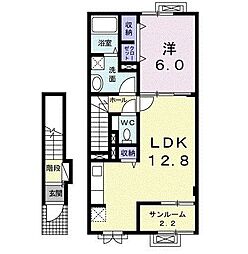 アデルフィR3 1LDKの間取図画像