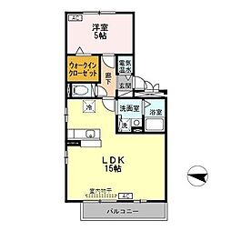 アドバンテージ4 1LDKの間取図画像