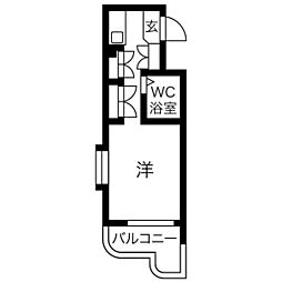 メゾン・ド・プリムール ワンルームの間取図画像