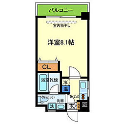 RITZ小阪 1Kの間取図画像