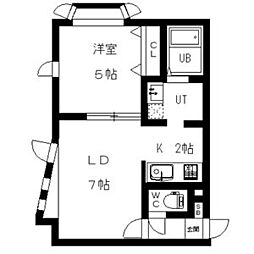 アルテア 3階1LDKの間取り