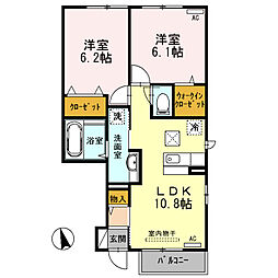 プランドールA 2LDKの間取図画像