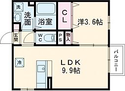 D-HOUSEA 1LDKの間取図画像