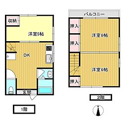 豊栄ハイツC棟 3DKの間取図画像