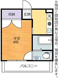 ティーエムコート 1Kの間取図画像